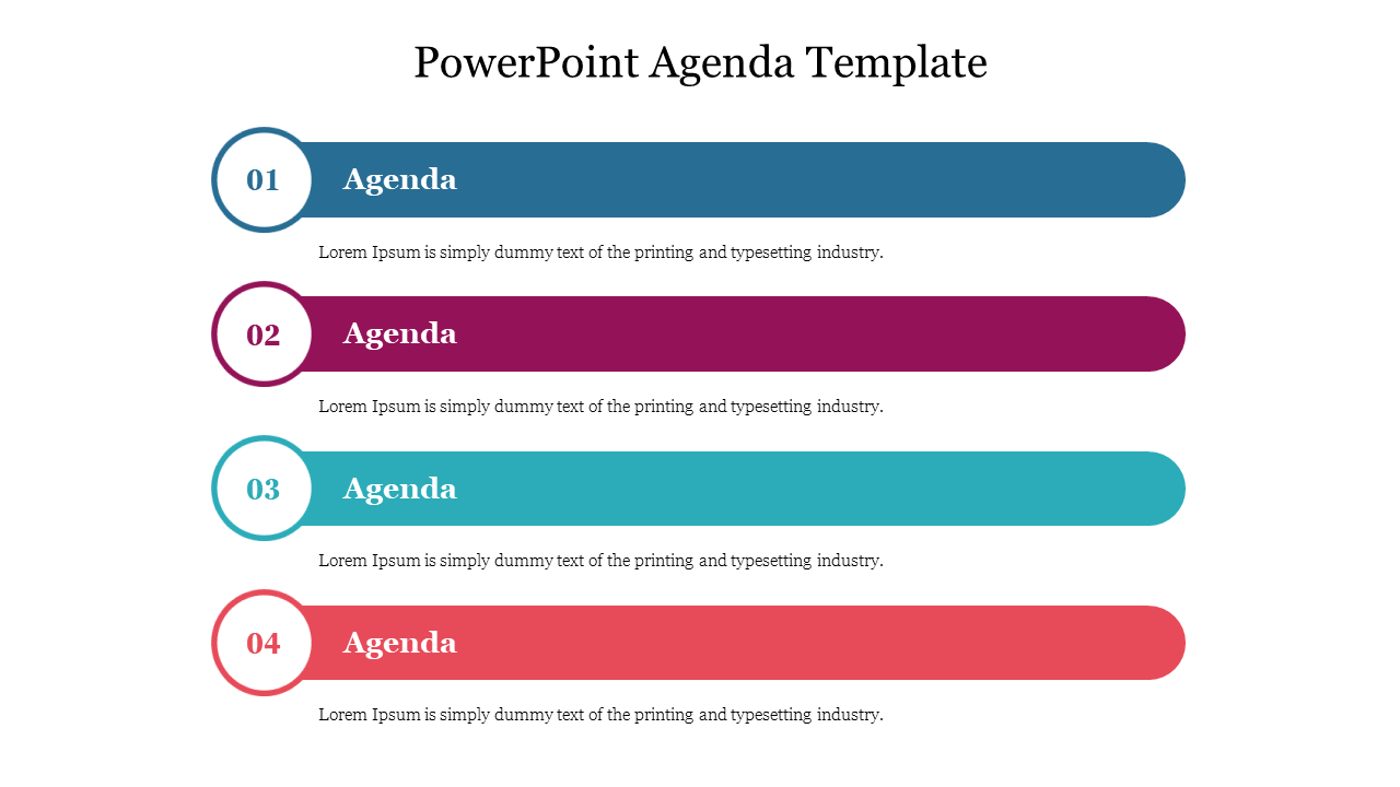 Agenda Template PowerPoint For Presentation